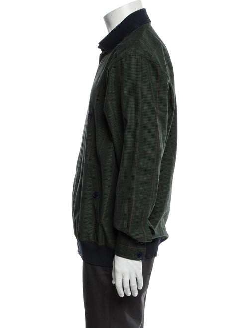 a.testoni Plaid Print Utility Jacket