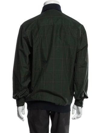 a.testoni Plaid Print Utility Jacket