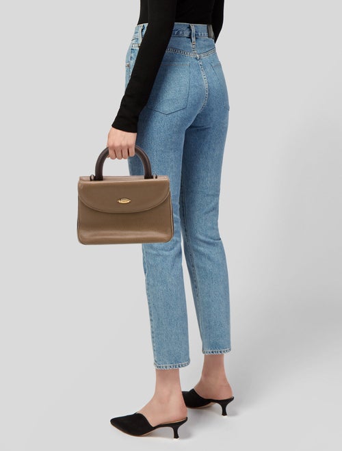 a.testoni Leather Top Handle Bag