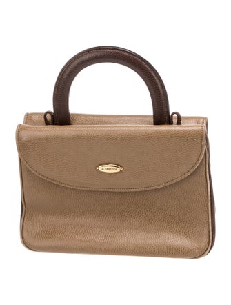 a.testoni Leather Top Handle Bag