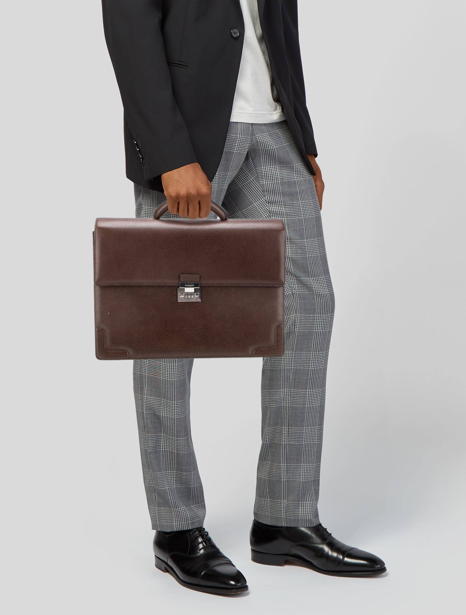a.testoni Leather Briefcase