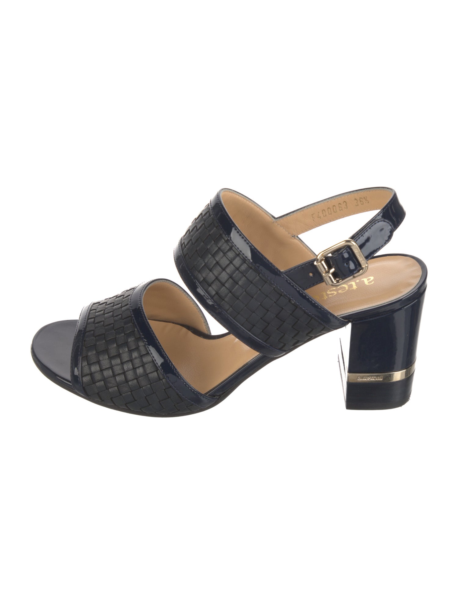 a.testoni Leather Slingback Sandals