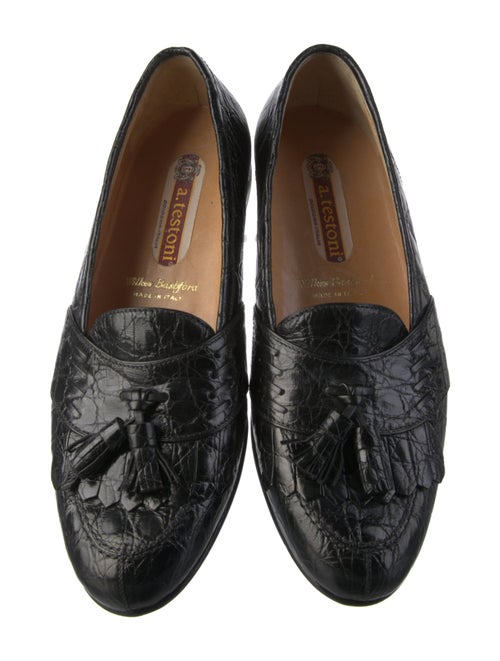 a.testoni Alligator Loafers