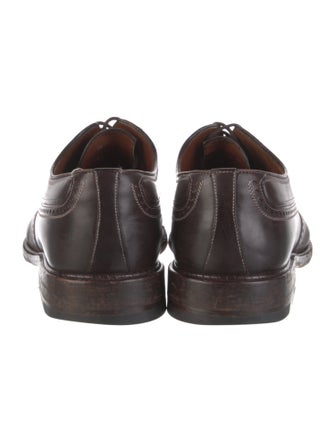 a.testoni Leather Embroidered Accent Brogues