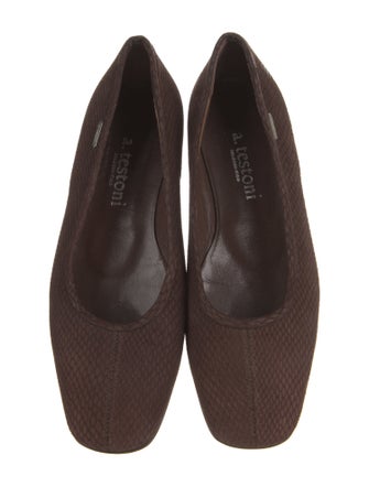 a.testoni Leather Ballet Flats