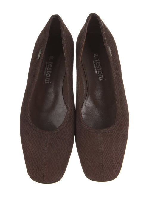 a.testoni Leather Ballet Flats