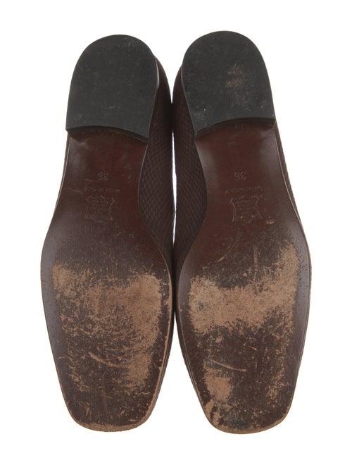 a.testoni Leather Ballet Flats