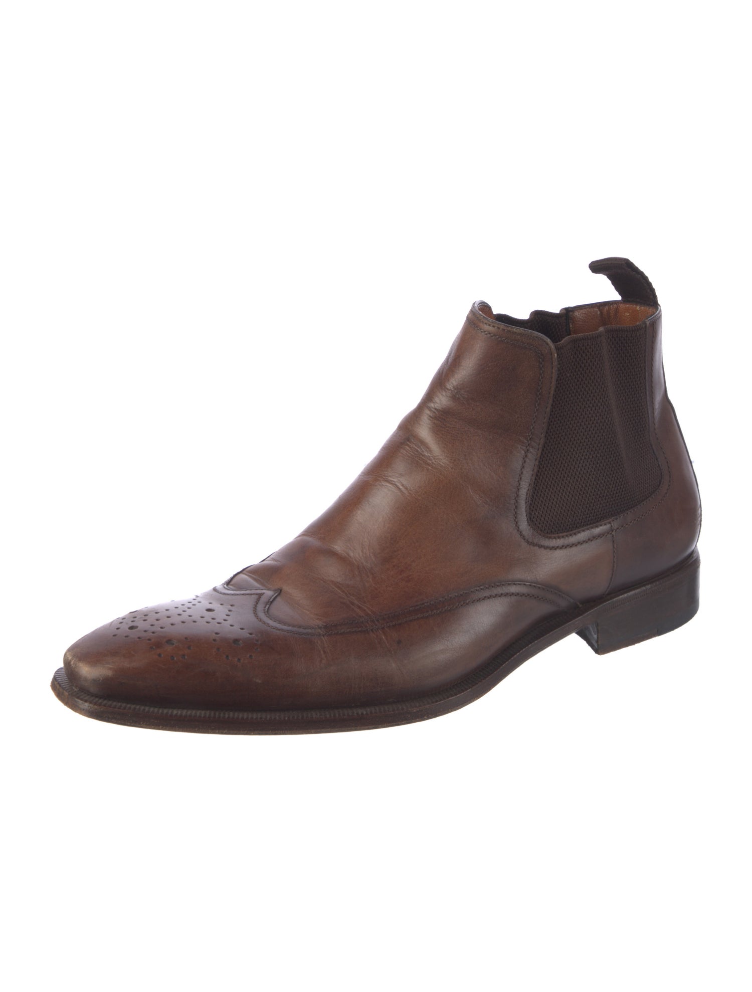 a.testoni Leather Chelsea Boots