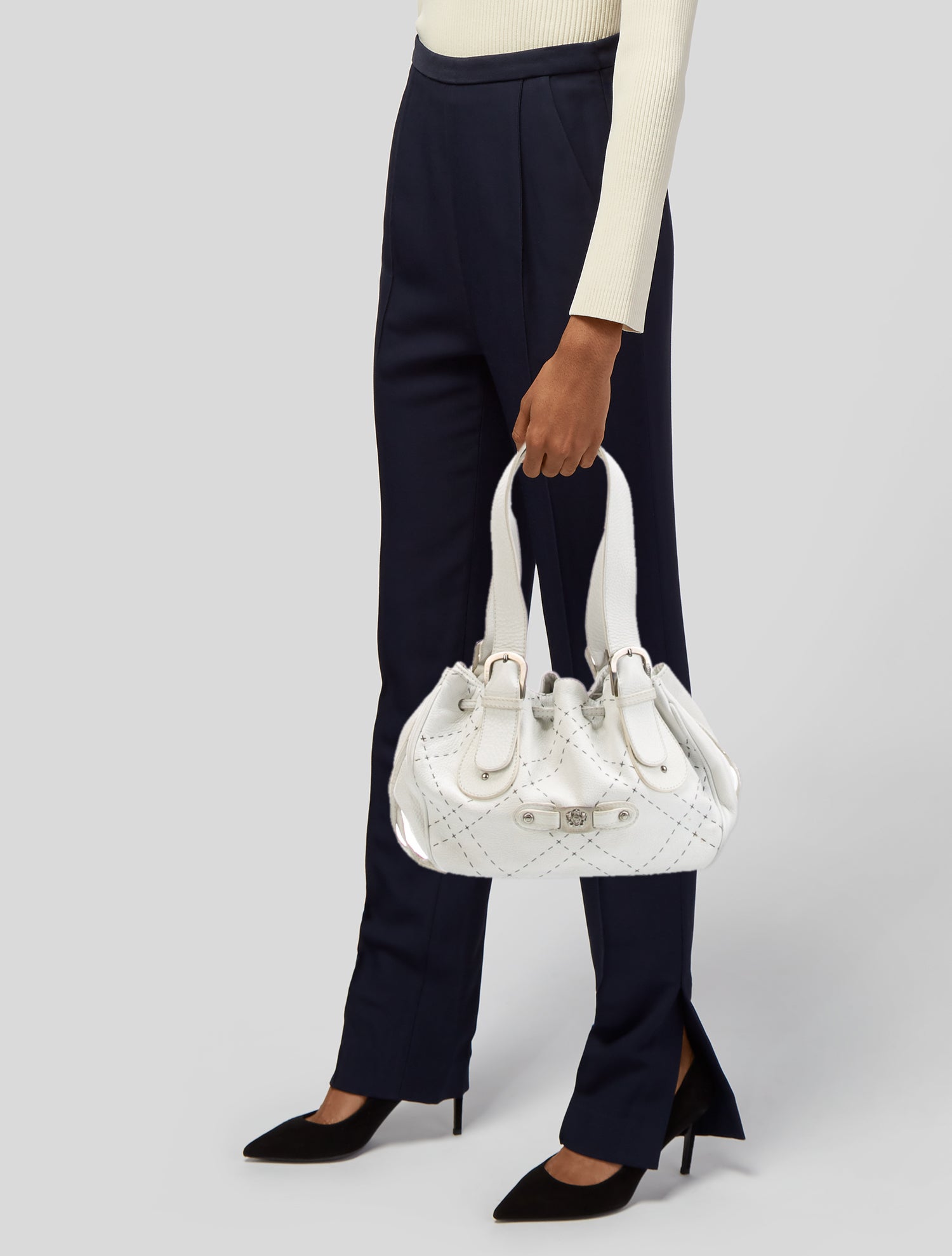 a.testoni Leather Shoulder Bag