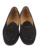 a.testoni Suede Bow Accents Loafers