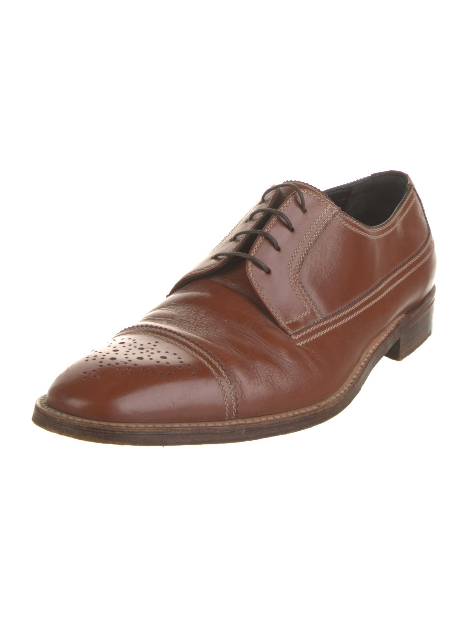 a.testoni Leather Derby Shoes