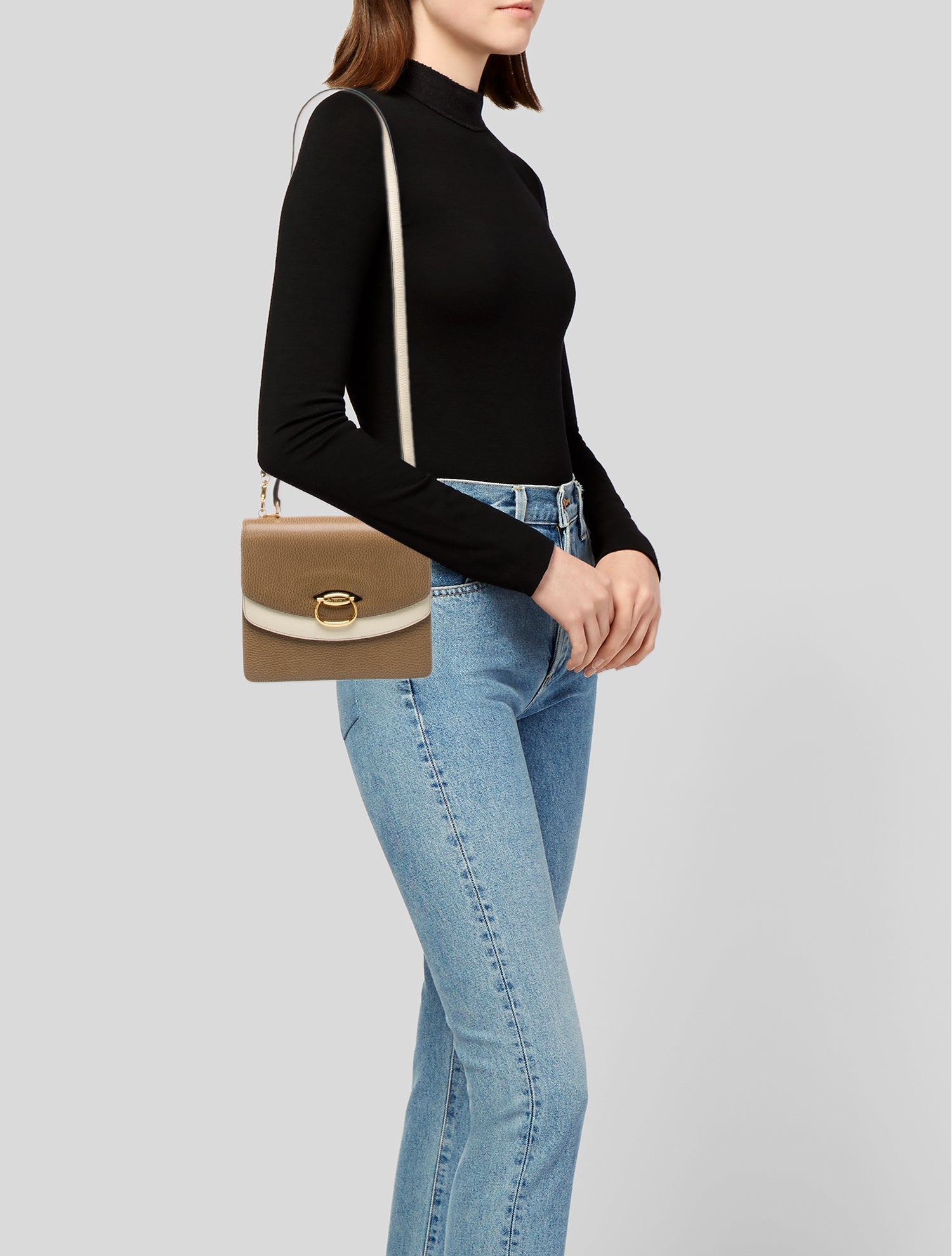 a.testoni Leather Top Handle Bag