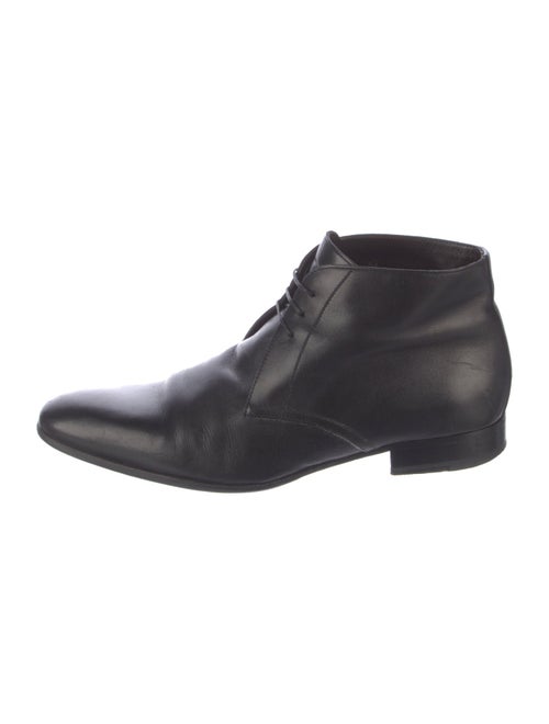 a.testoni Leather Lace-Up Boots