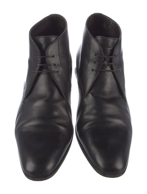 a.testoni Leather Lace-Up Boots