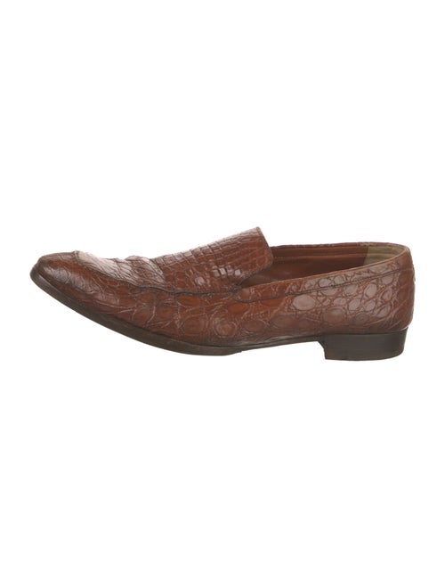 a.testoni Crocodile Loafers