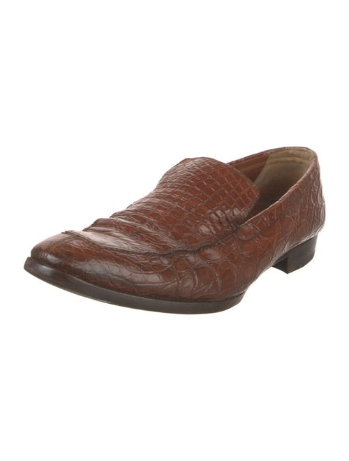 a.testoni Crocodile Loafers