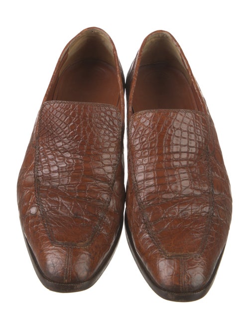 a.testoni Crocodile Loafers