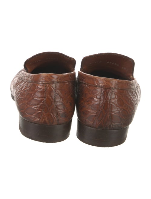 a.testoni Crocodile Loafers