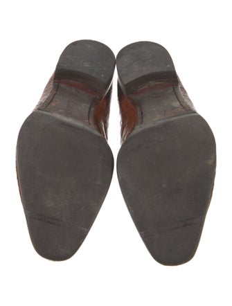 a.testoni Crocodile Loafers