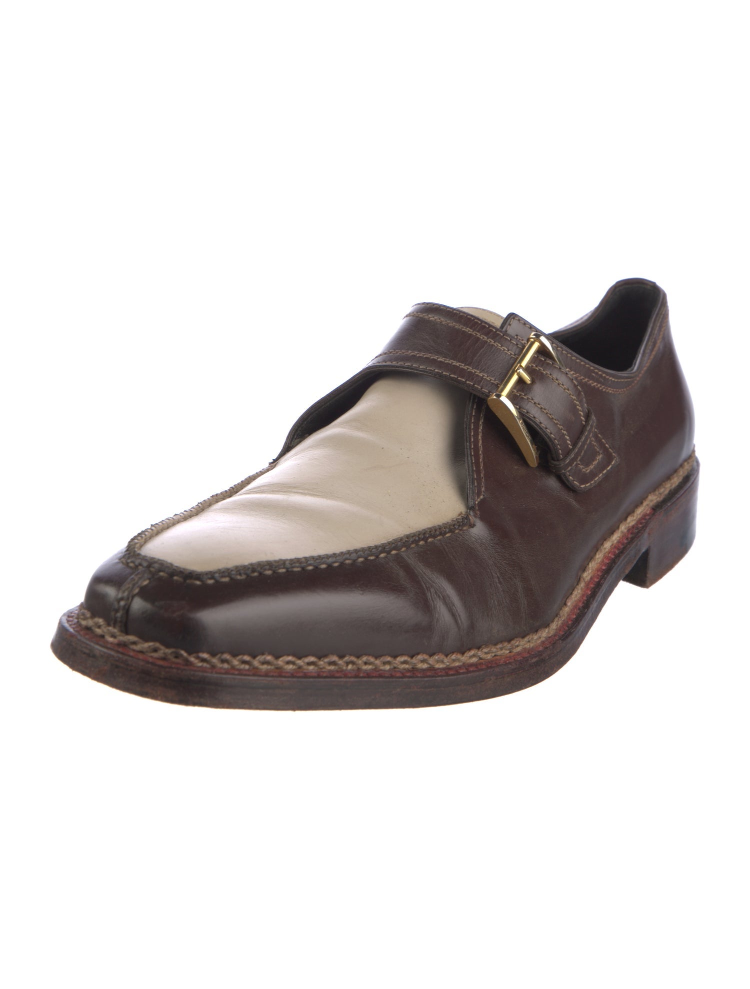 a.testoni Leather Monk Straps