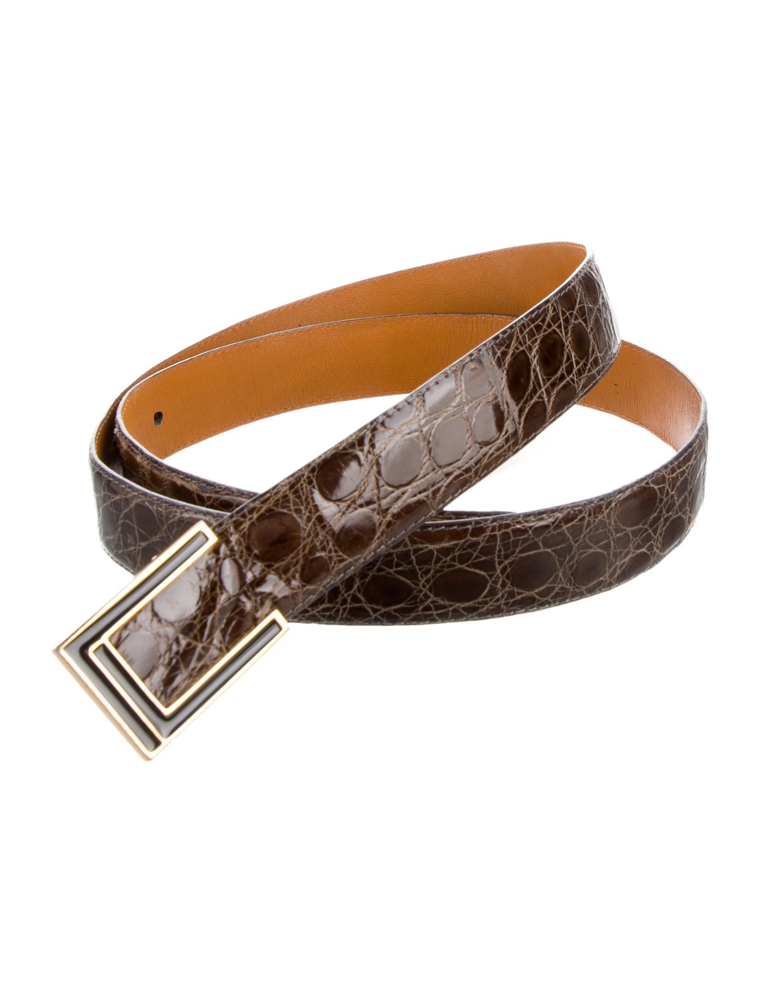 a.testoni Alligator Waist Belt