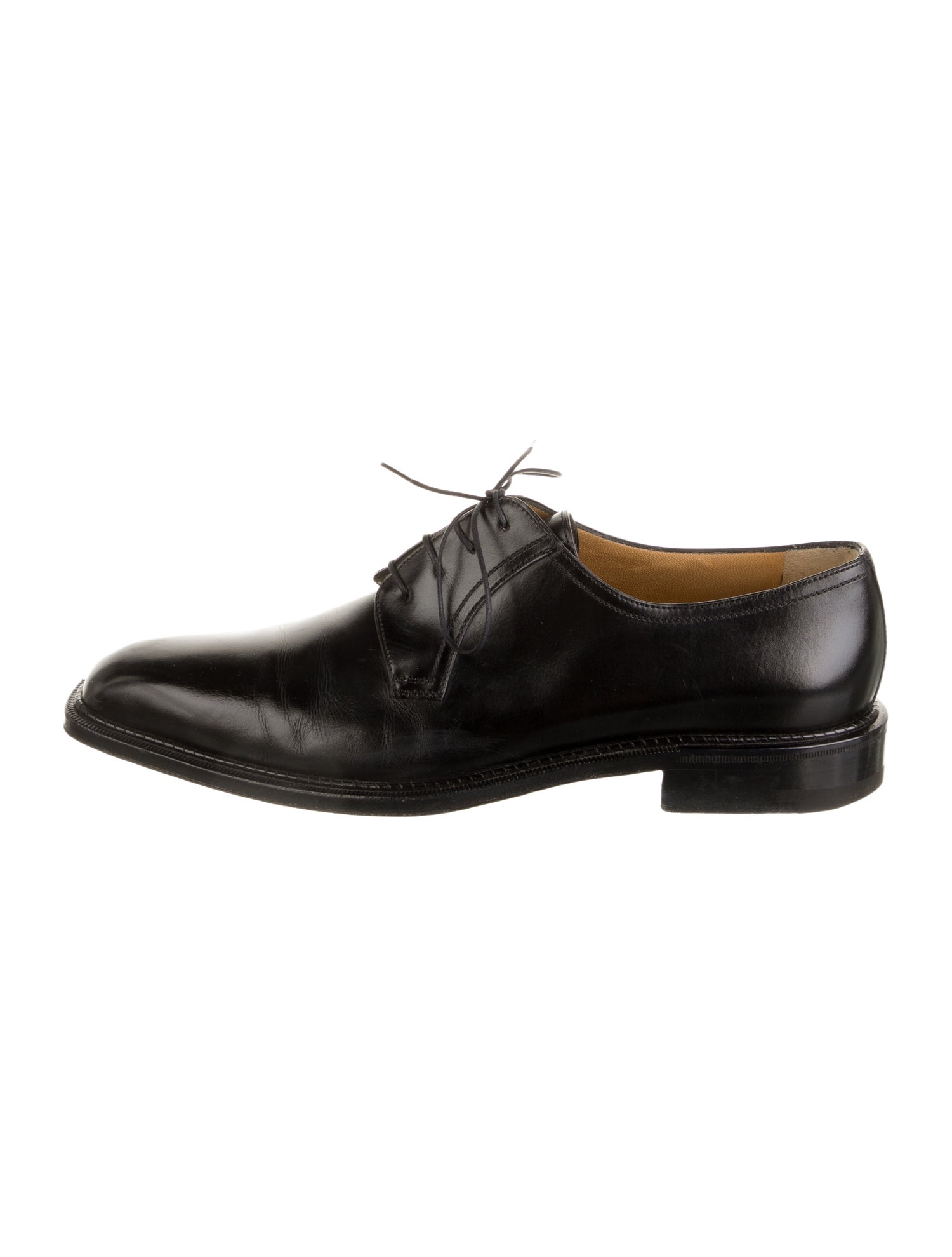a.testoni Leather Whipstitch Trim Oxfords
