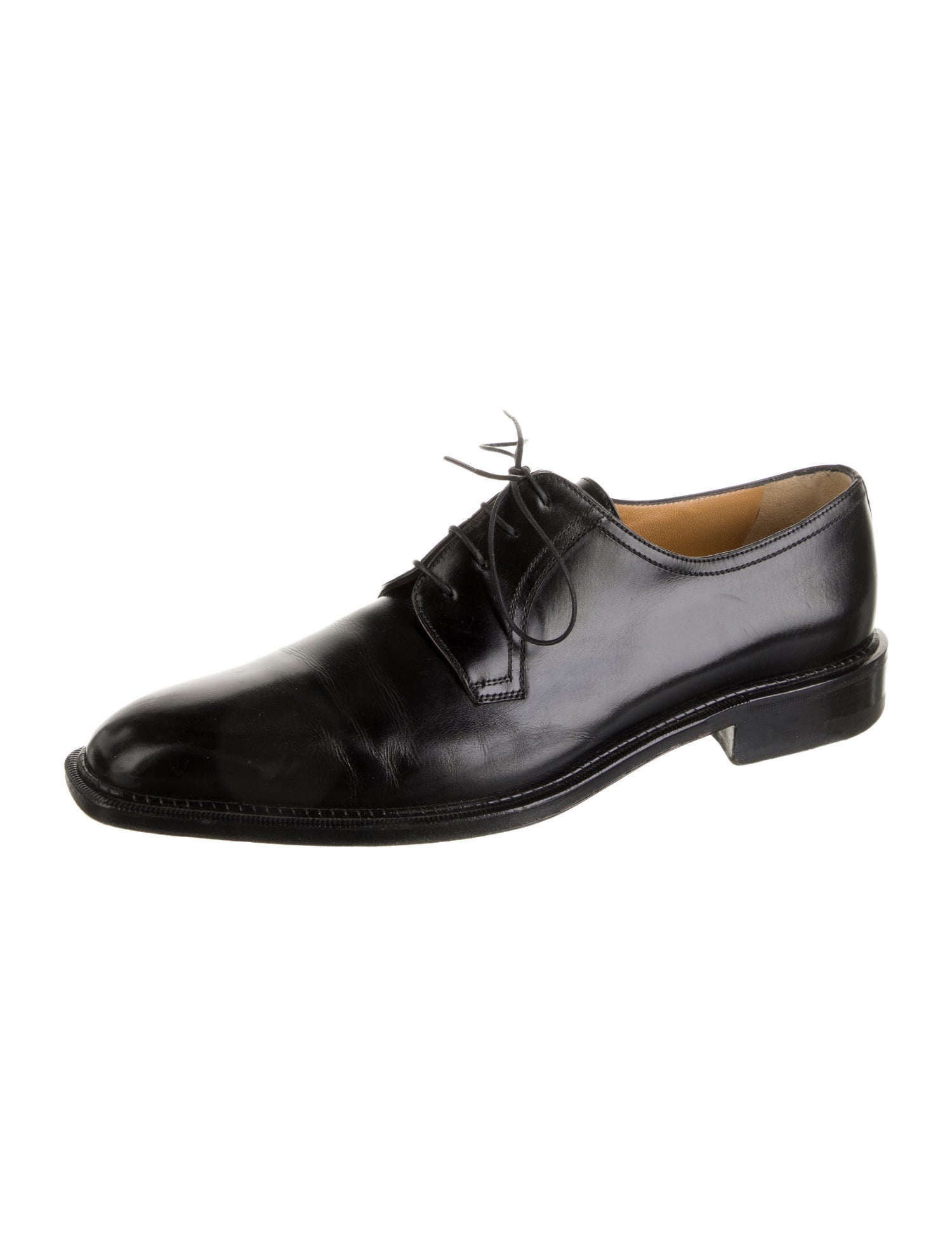 a.testoni Leather Whipstitch Trim Oxfords