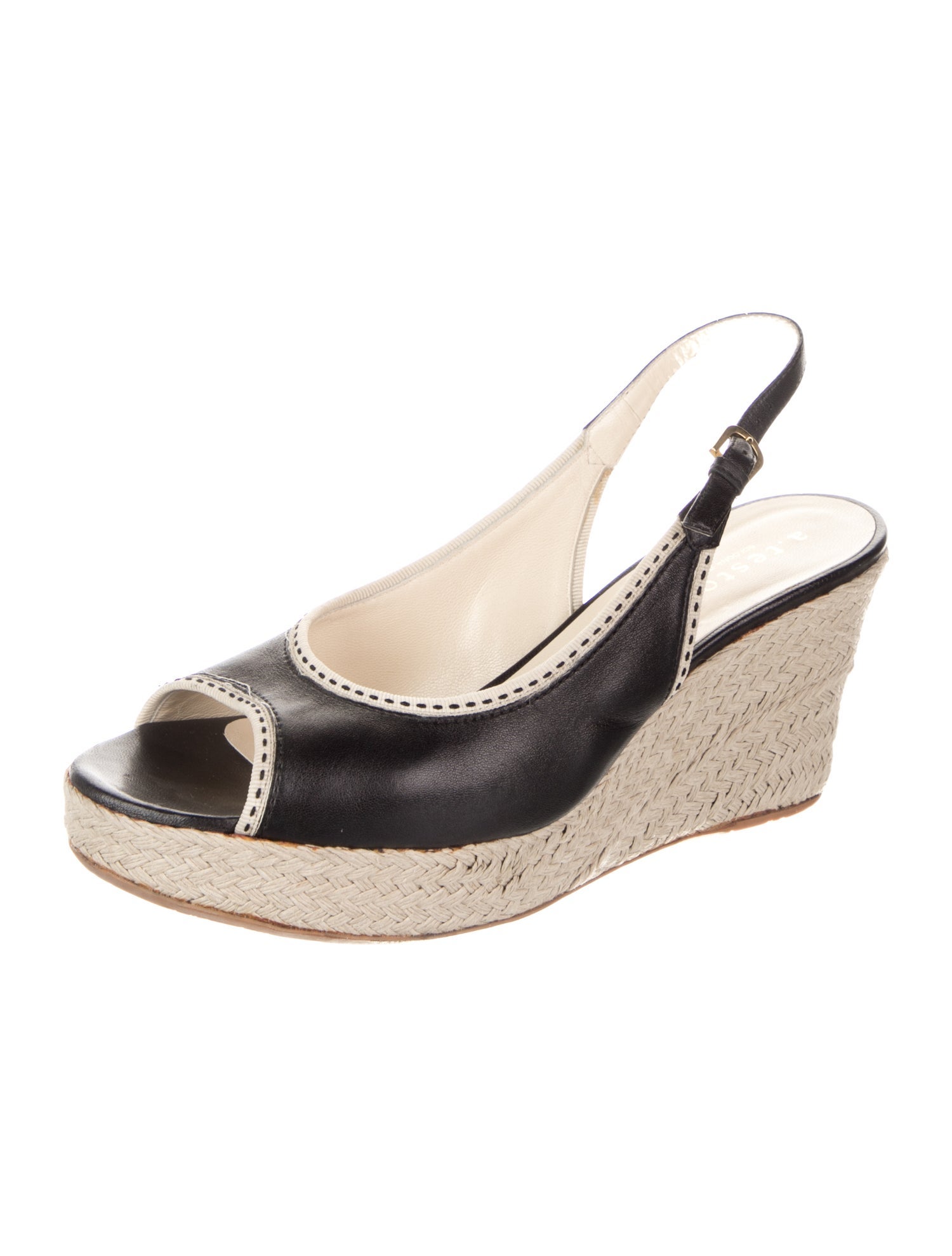 a.testoni Leather Slingback Sandals