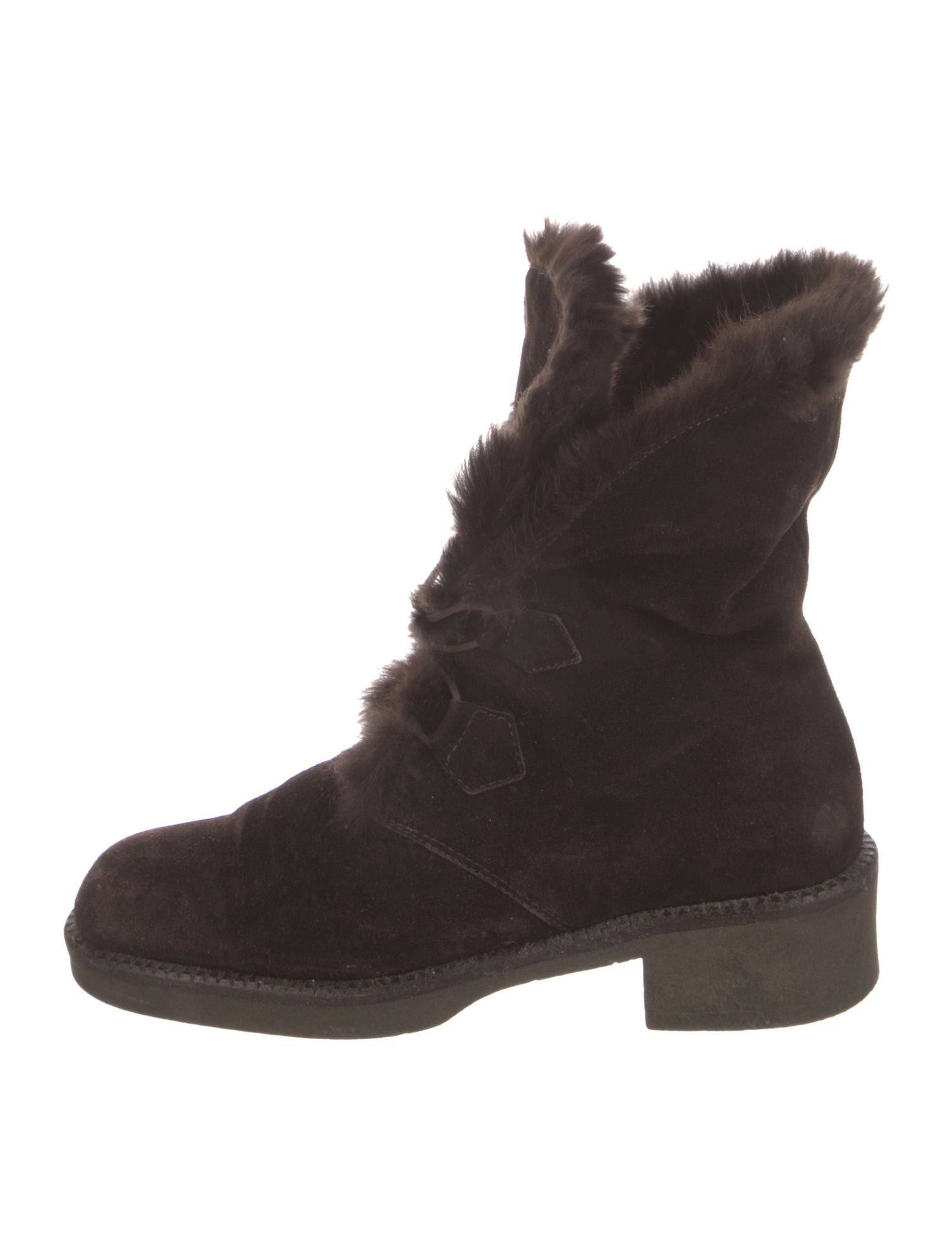 a.testoni Suede Combat Boots