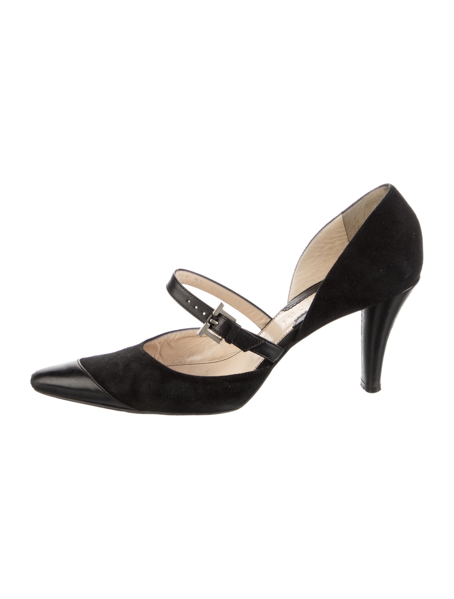 a.testoni Suede D'Orsay Pumps