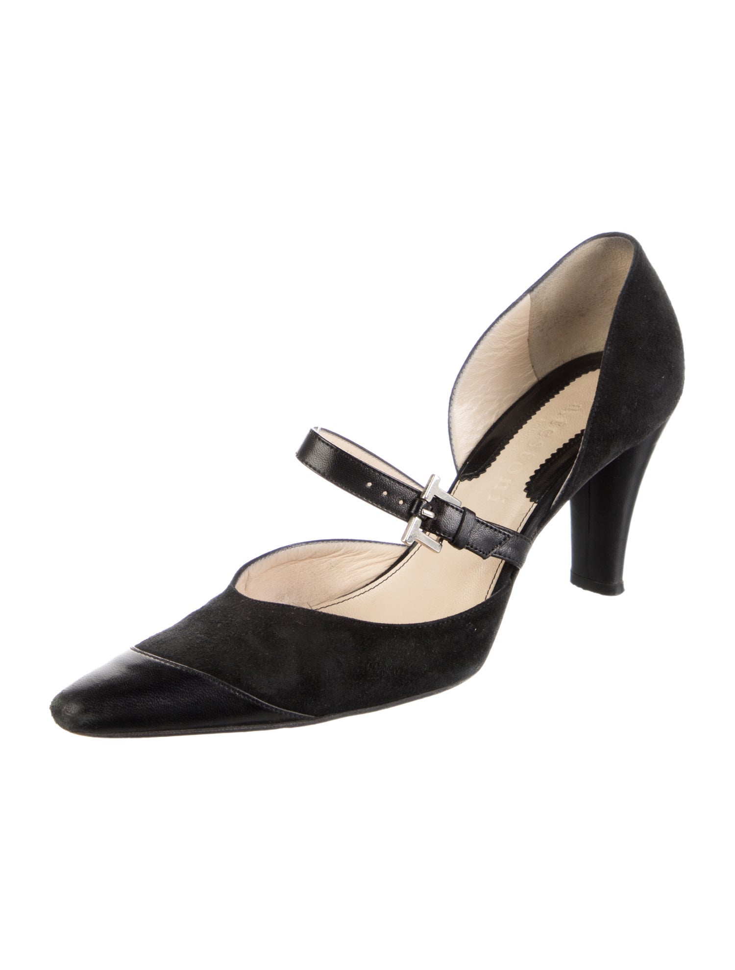 a.testoni Suede D'Orsay Pumps