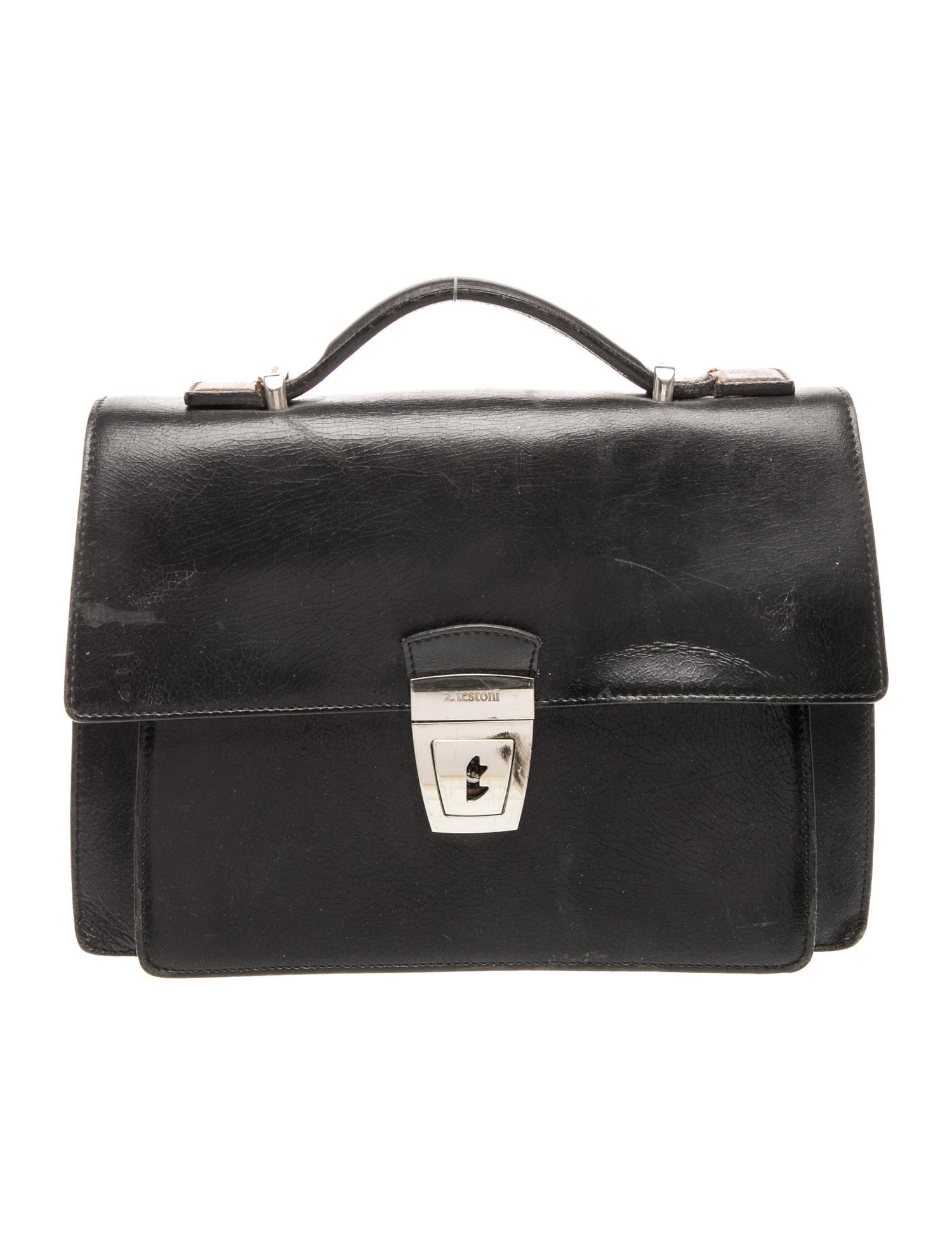 a.testoni Leather Briefcase Vintage