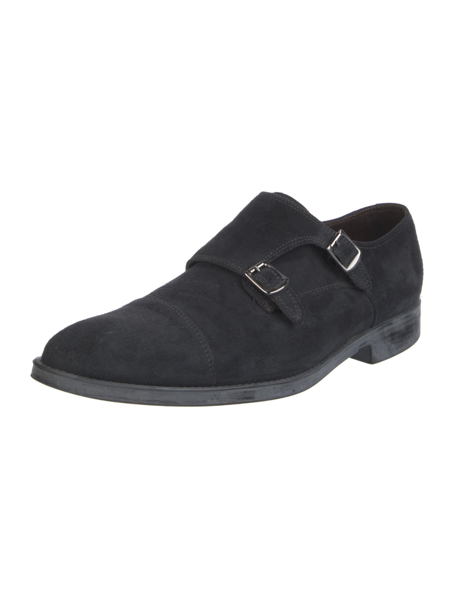 a.testoni Suede Monk Straps