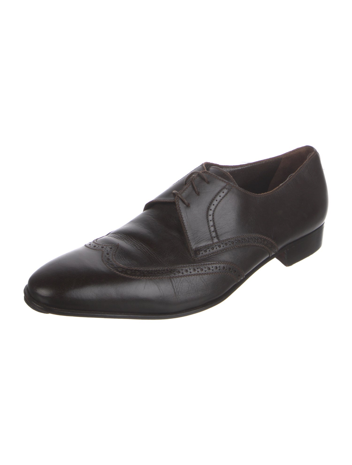 a.testoni Leather Derby Shoes