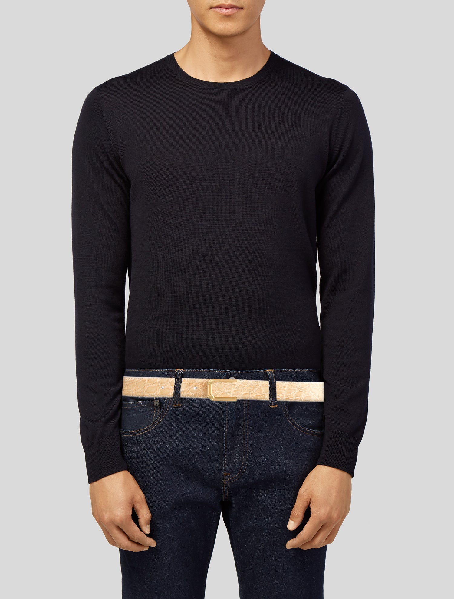 a.testoni Crocodile Waist Belt