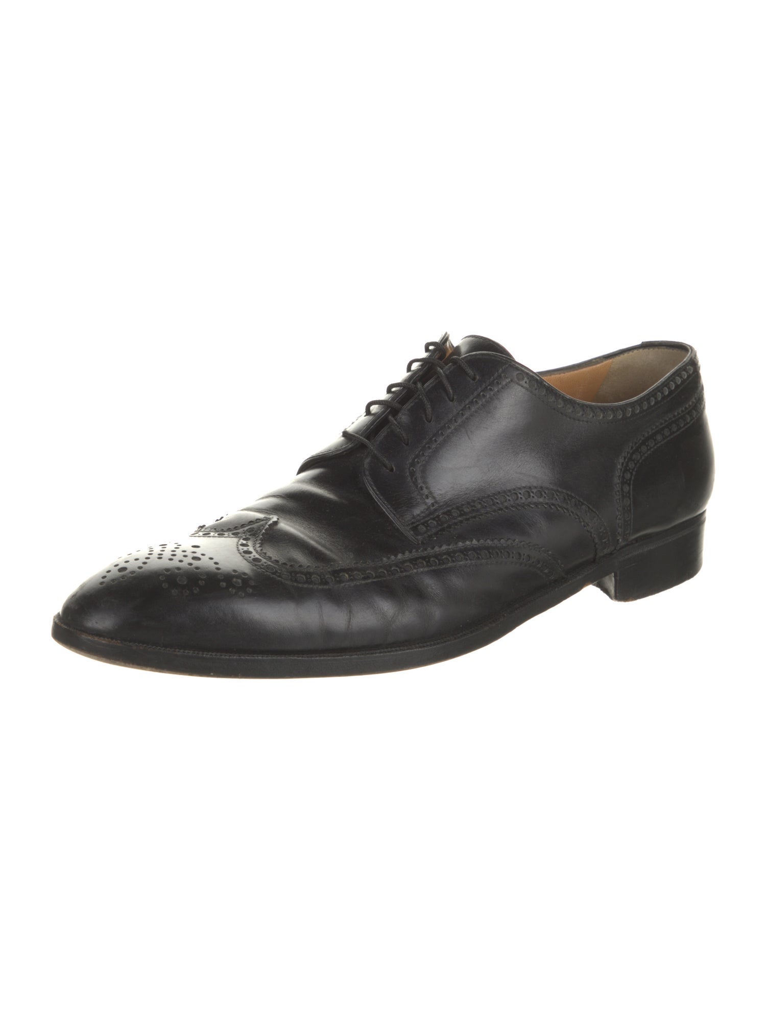 a.testoni Leather Lasercut Accents Brogues
