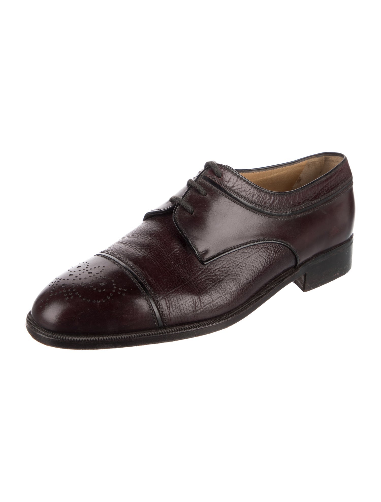 a.testoni Leather Derby Shoes