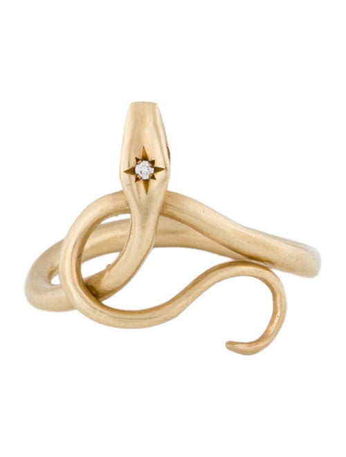 Annette Ferdinandsen 14K Diamond Serpent Ring