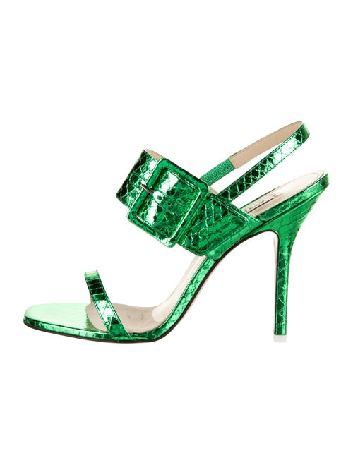 Attico Metallic Slingback Sandals Metallic