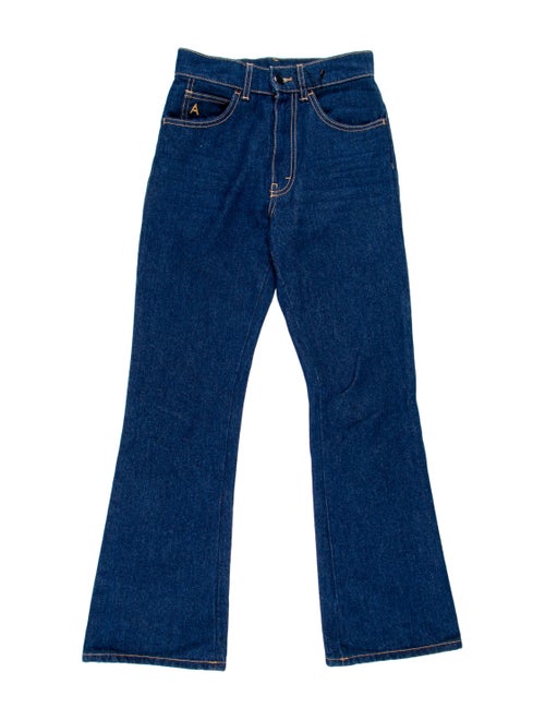 Attico Mid-Rise Straight-Leg Jeans blue