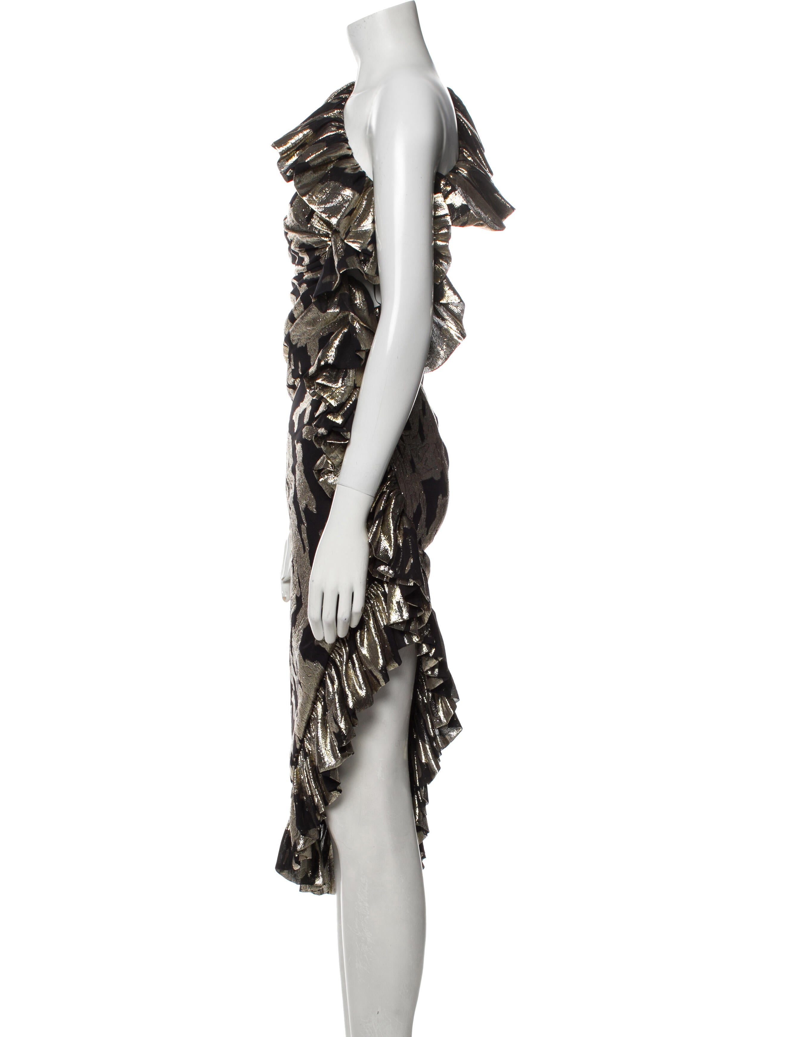 Attico Silk Long Dress