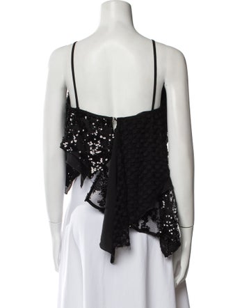 Attico V-Neck Sleeveless Crop Top