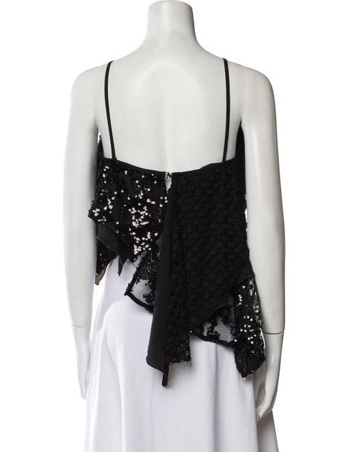 Attico V-Neck Sleeveless Crop Top