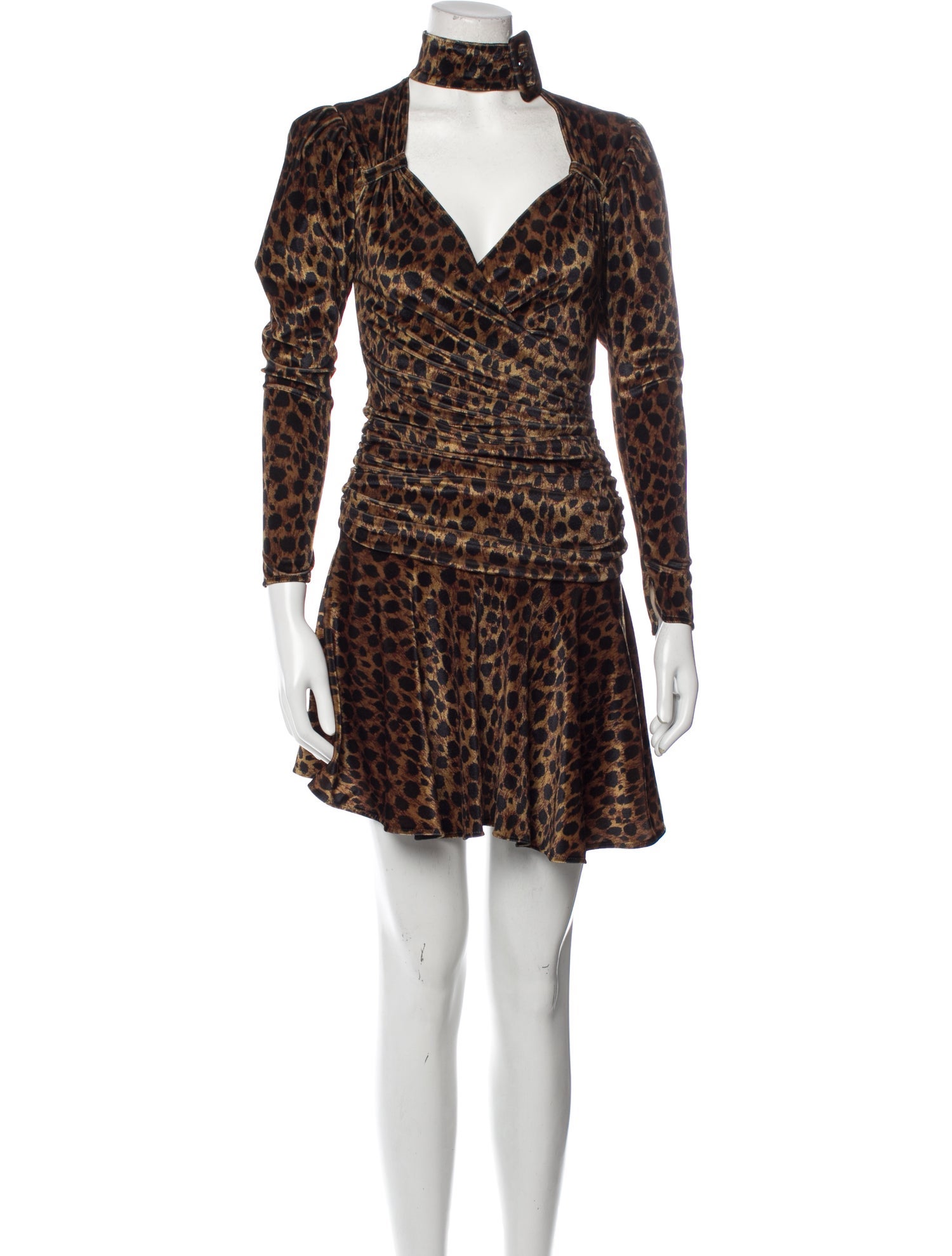 Attico Animal Print Mini Dress