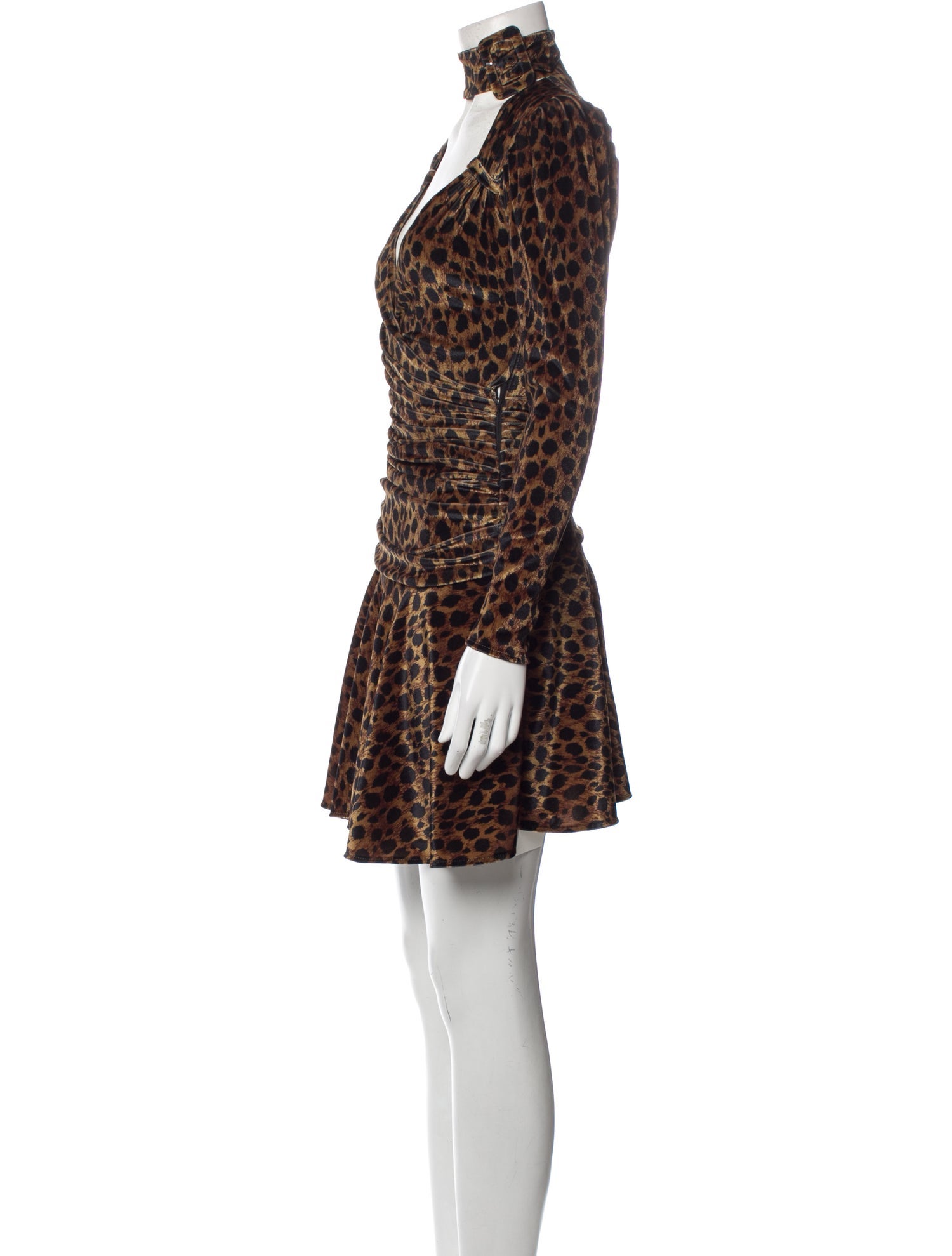 Attico Animal Print Mini Dress