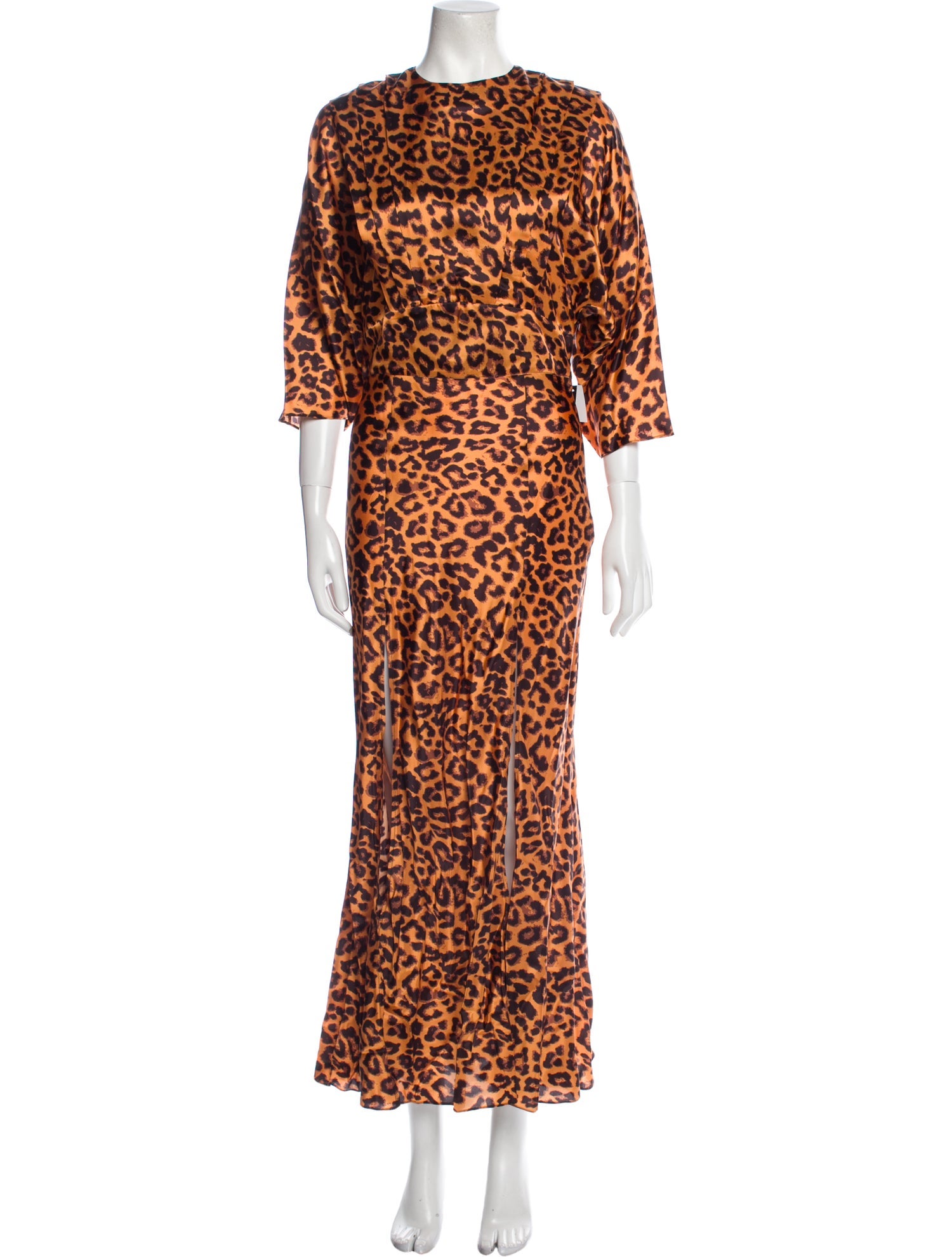 Attico Animal Print Long Dress