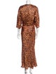 Attico Animal Print Long Dress