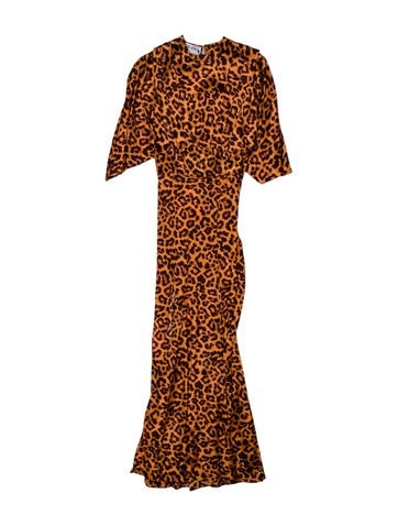 Attico Dresses Animal Print Long Dress Us0, It36 | XS