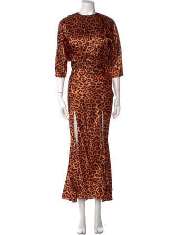 Attico Dresses Animal Print Long Dress Us4, It40 | S