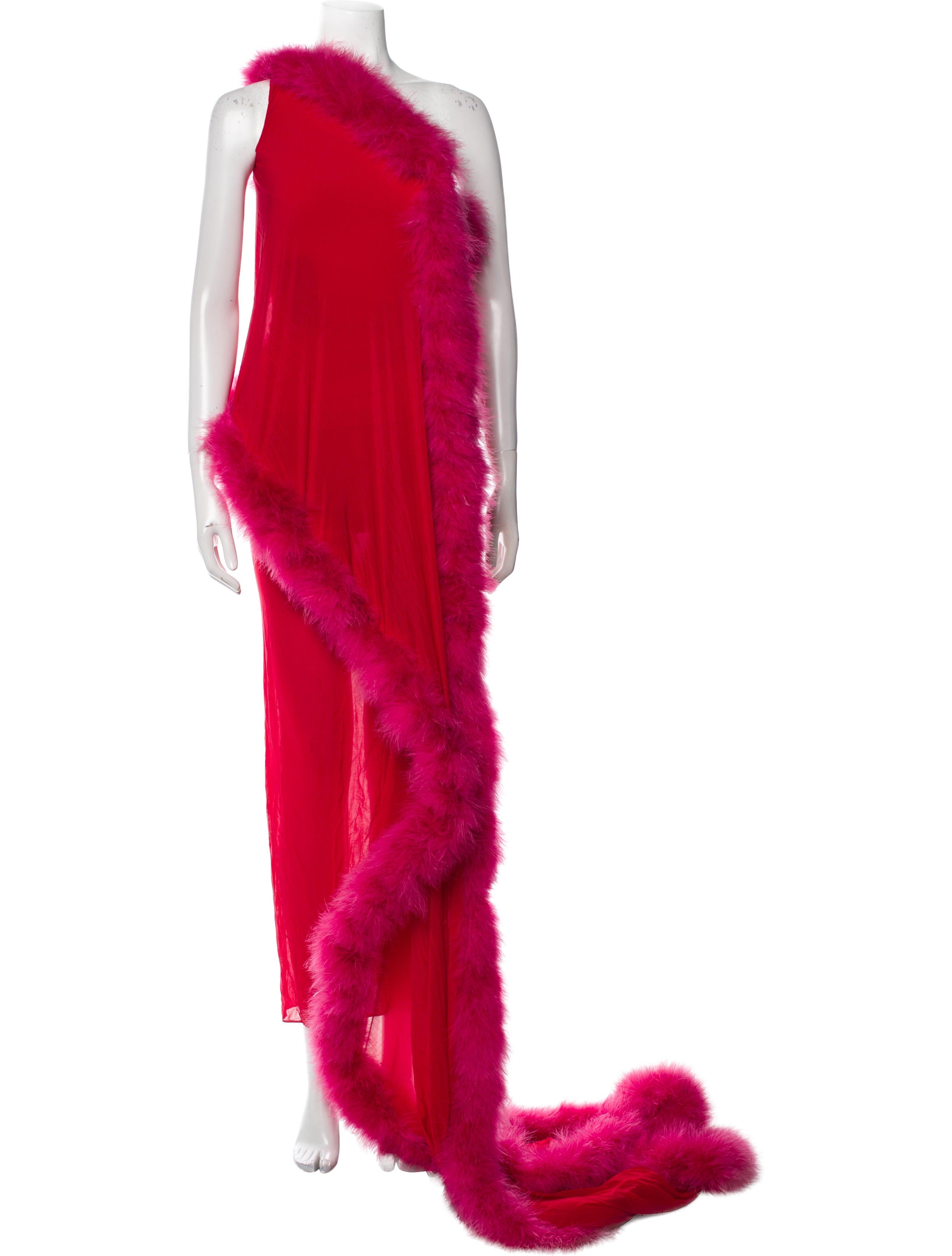 Attico Feather Trim Robe